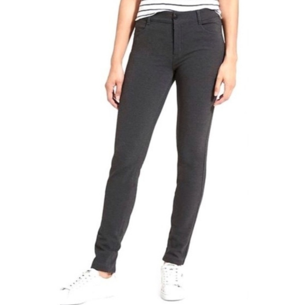 Athleta Avenue Ponte Skinny‎ Knit Pants Charcoal Gray Size 8